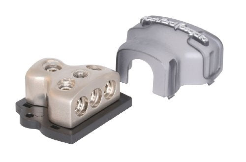 Rockford Fosgate RFD4 - 1/0 AWG 4 AWG Distribution Block - Platinum Rockford Fosgate RFD4 - 1/0 AWG 4 AWG Distribution Block - Platinum